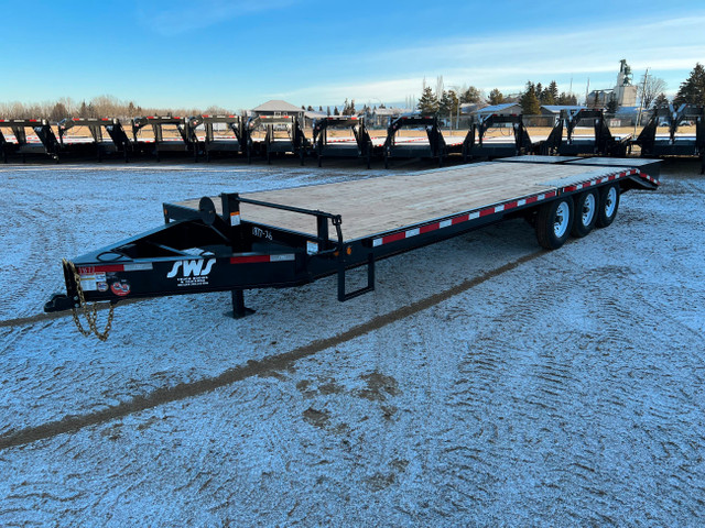 2024 SWS 26' Deck Over Wheel Trailer w/ Mega Ramps (3) 7K Axles in Heavy Equipment in Edmonton