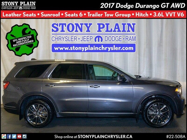  2017 Dodge Durango GT - Leather, Sunroof, Seats 6, Tow Grp, V6 dans Autos et camions  à Saint-Albert - Image 3