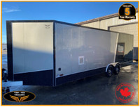 2024 8x29 Snow mobile trailer, cargo trailer, two tone