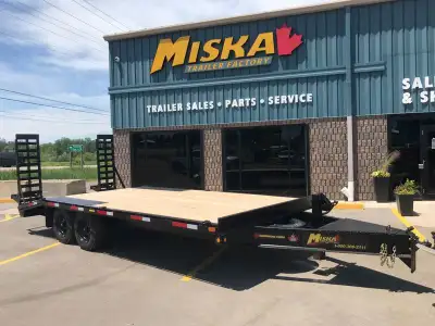 Miska 8 Ton Tandem Deckover Equipment Float Trailers - Made in Canada Starting at just $12,495.00 -...