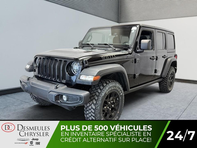 2022 Jeep Wrangler Unlimited Willys 4x4 V6 Toit Targa Carplay Ca in Cars & Trucks in Laval / North Shore