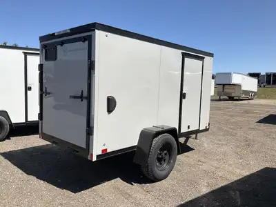 2025 Cross Trailers 5x10 Plus Slant Wedge Nose Alpha SA Enclosed, View more