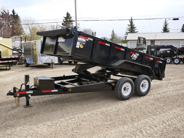 2024 SWS 7 x 14' Hydraulic Dump Trailer (2) 7K Axles in Cargo & Utility Trailers in Grande Prairie - Image 3