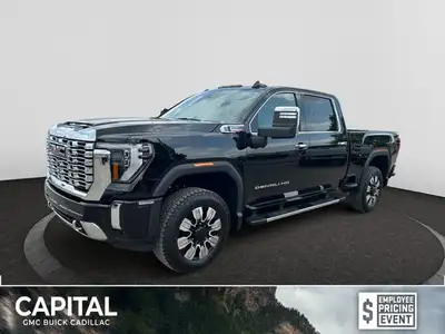 This 2025 GMC Sierra 3500HD in Onyx Black is equipped with 4WD and Turbocharged Diesel V8 6.6L/ engi...