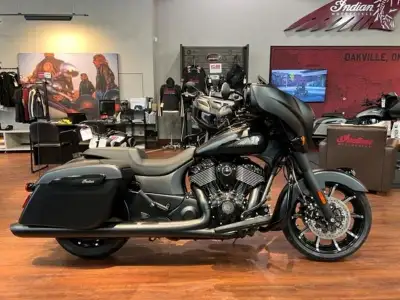 Blacked our and BADASS! 2025 Indian Motorcycle® Chieftain® Dark Horse® w/PowerBand Audio Black Smoke...