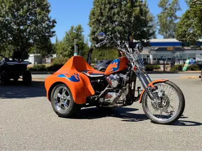 2002 HARLEY CUSTOMER TRIKE WITH A SPORTSTER 1200 XL MOTOR. DFT DARN FINE TRIKES BUILD CALLED THE SMO...