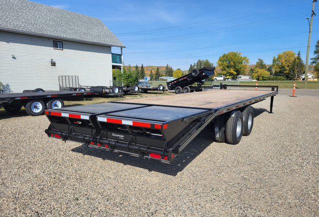 30'(25'+5') 20,000LB TANDEM DUALLY HD DECKOVER W/MONSTER RAMPS in Cargo & Utility Trailers in Fort St. John - Image 4