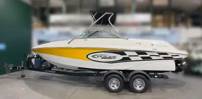 with 350 MAG MPI Mercruiser Boat, Motor, EZ-Loader Brakex2 Trailer & Cover ALL INCLUDED Color: Horne...