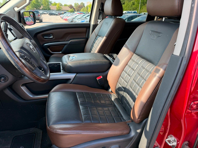 2018 Nissan Titan Platinum BROWN LEATHER INTERIOR | ONE OWNER... in Cars & Trucks in London - Image 4