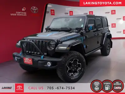 The 2021 Jeep Wrangler Unlimited Rubicon 4xe is a plug-in hybrid electric vehicle (PHEV) that combin...