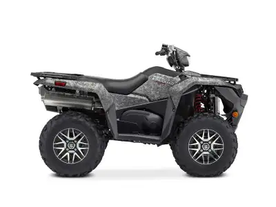 2025 Suzuki KingQuad 500XPZ Cast Carbon OUR FAMOUS KINGQUAD WITH POWER STEERING, MAG WHEELS AND CARR...