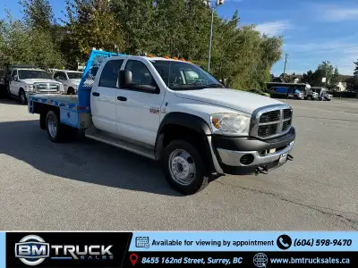 2008 Ram 5500 - 6.7L Cummins Turbo Diesel - Auto - Crew Cab - Flat Deck - 2 Wheel Drive - AM/FM Ster...