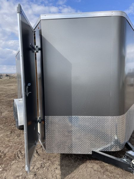 2026 Prairie Road 7'x16' Cargo Trailer Tandem Charcoal Barn Door in Cargo & Utility Trailers in Calgary - Image 4
