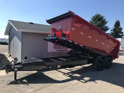 NEW! HORIZON ROLL-OFF 16' DUMP TRAILER INCLUDING WARRIOR WINCH AND 2 ROLL OFF BINS! Introducing our...