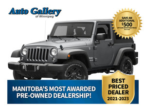 2017 Jeep Wrangler 4WD, Sport, A/C, CRUISE CONTROL, CLEAN CARFAX!