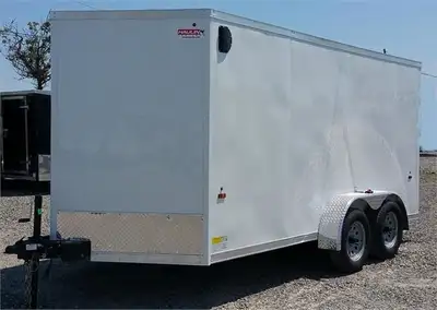 *** INCLUDES FREIGHT & PDI Just Add Taxes 7 X 14 V-Nose Tandem Axle Enclosed Cargo Trailer - With Re...