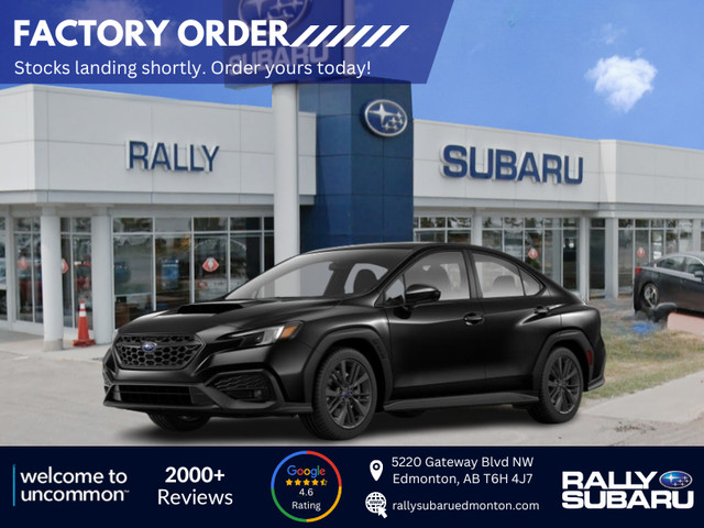 2024 Subaru WRX Base - AVAILABLE TO FACTORY ORDER TODAY!! in Cars & Trucks in Edmonton