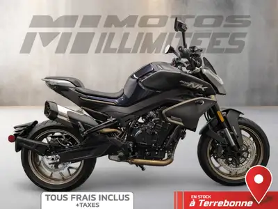 CF MOTO 800 NK 2024 Noir 9823 km au compteur. Motos Illimitées Terrebonne. Prix de vente inclus les...
