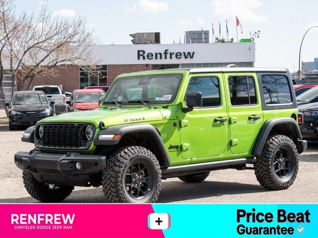 2025 Jeep Wrangler Willys 4x4, Rock Rails, Rear Locker in Cars & Trucks in Calgary
