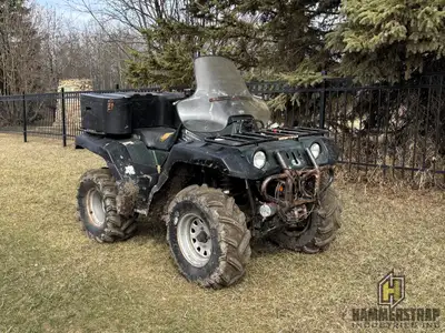 2000 YAMAHA Grizzly 600 Quad 4x4 ATV 600CC gas engine 4WD Front mounted winch Windshield Rear storag...
