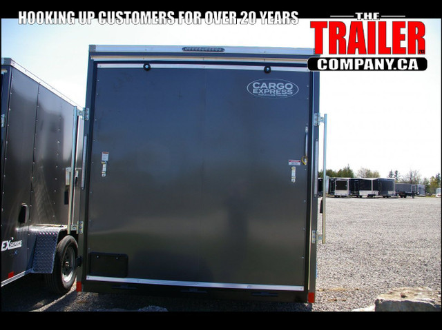 2023 7X12 CARGO TRAILER, 84" RAMP, STEEL, CHARCOAL, 2990GVWR in Cargo & Utility Trailers in Napanee - Image 4