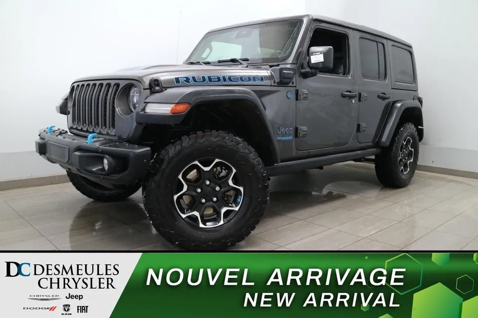 2022 Jeep WRANGLER 4XE Unlimited Rubicon 4X4 Uconnect Toit sky o