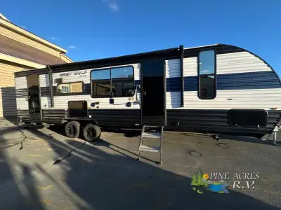 Forest River Cherokee Grey Wolf travel trailer 26BRB highlights: Large Slide Outdoor Kitchen Dual En...