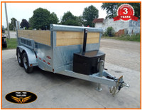 2023 - 7 x 12 Galvanized Dump trailer,includes battery,and tarp!
