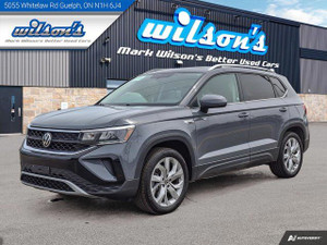 2022 Volkswagen Taos Comfortline AWD | Pano Roof | Leatherette | Heated Seats | CarPlay + Android | Rear Camera & More !