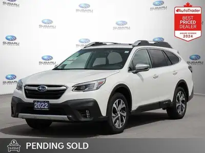 New Price! Crystal White Pearl 2022 Subaru Outback Premier AWD Lineartronic CVT 2.4L DOHC 16V NAVIGA...