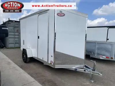 LEGACY SERIES ALL ALUMINUM FRAME 6' X 12' SINGLE AXLE CARGO WITH REAR DOUBLE BARN DOORS AND POLYCORE...