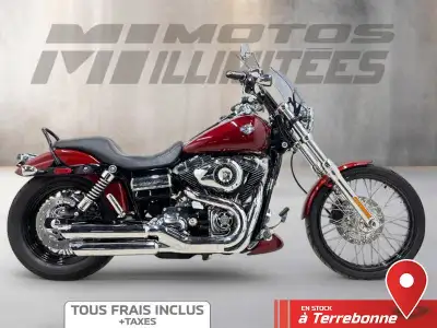 Harley-Davidson FXDWG Dyna Wide Glide 2010 Rouge 20804 km au compteur. Motos Illimitées Terrebonne....