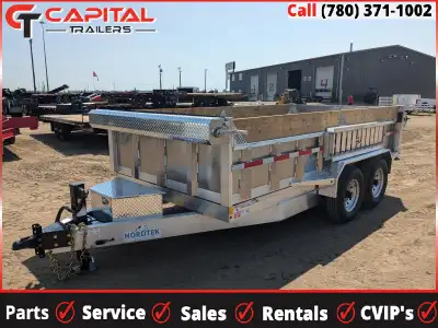 2025 NORDTEK 82in. x 14FT FULL ALUMINIUM Tandem Axle Dump Trailer (14,000LB GVW) Perfect Trailer for...