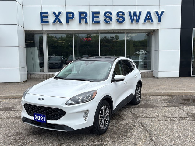 2021 Ford Escape SEL Hybrid LOADED, LOCAL TRADE, LEATHER, MOONRO in Cars & Trucks in Stratford