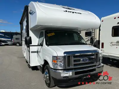 Jayco Redhawk SE Class C gas motorhome 22T highlights: Twin Beds with King Conversion Convection Mic...