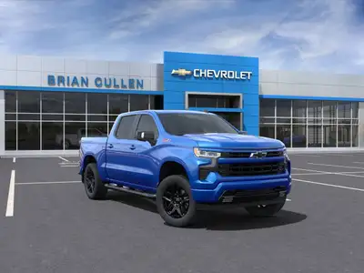 Experience the 2025 Chevrolet Silverado 1500 RST in a striking blue exterior that commands attention...