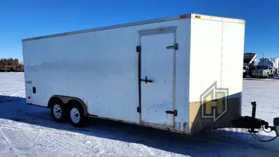 2014 HAULMARK T/A Enclosed Car Toy Hauler Trailer 8’ x 22’ total 20 ft box 2 ft v-nose 7k axles. She...