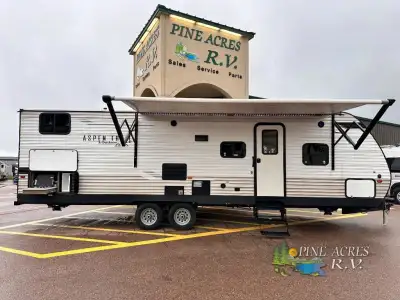 Dutchmen Aspen Trail LE travel trailer 29BH highlights: Rear Private Bunkhouse Outdoor Kitchen Large...
