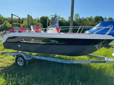 In Stock- 16 FT Italmar Open 16 power matched with a Tohatsu 40 HP Outboard motor. The Open 16.50 is...