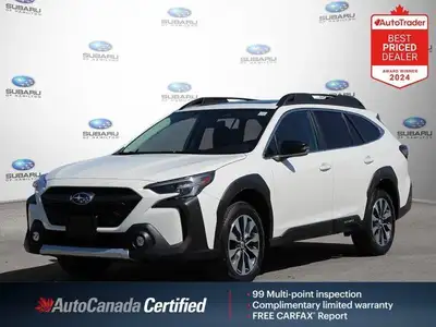 New Price! Odometer is 27073 kilometers below market average! White 2023 Subaru Outback Limited AWD...