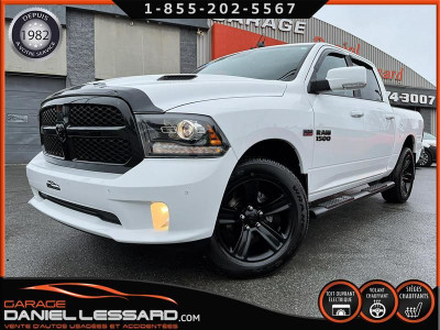 Ram 1500 SPORT CREWCAB 4X4, V-8, TOIT, CUIR CHAUF ET VENT, 2018