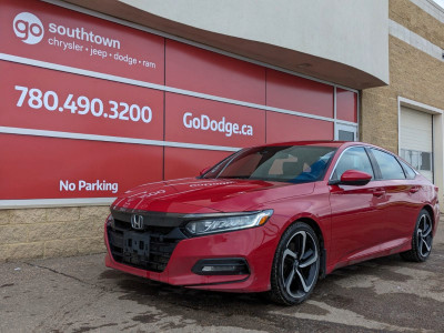 2018 Honda Accord Sedan SPORT IN RED EQUIPPED WITH A 1.5L TURBO 