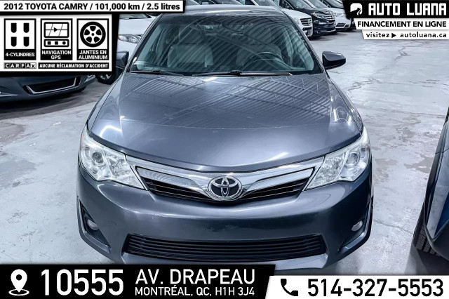 2012 TOYOTA Camry 4 CYL/MAGS/NAVIGATION/BLUETOOTH/101,000km in Cars & Trucks in City of Montréal - Image 2