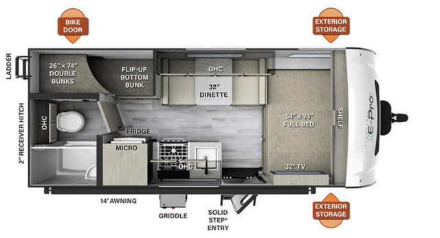 2023 E-Pro E19BH in Travel Trailers & Campers in Saskatoon - Image 2