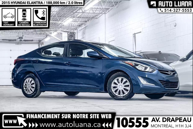 2015 HYUNDAI Elantra GLS TOIT OUVRANT/CAMERA/AIR CLIM/CRUISE in Cars & Trucks in City of Montréal