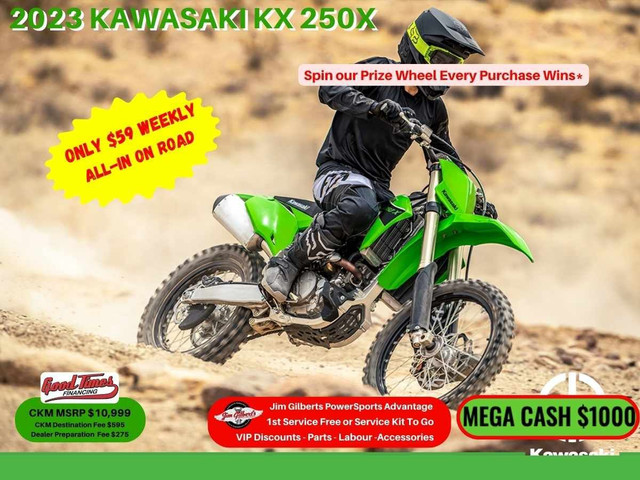 2023 KAWASAKI KX 250X - Only $59 Weekly, All-in in Touring in Fredericton