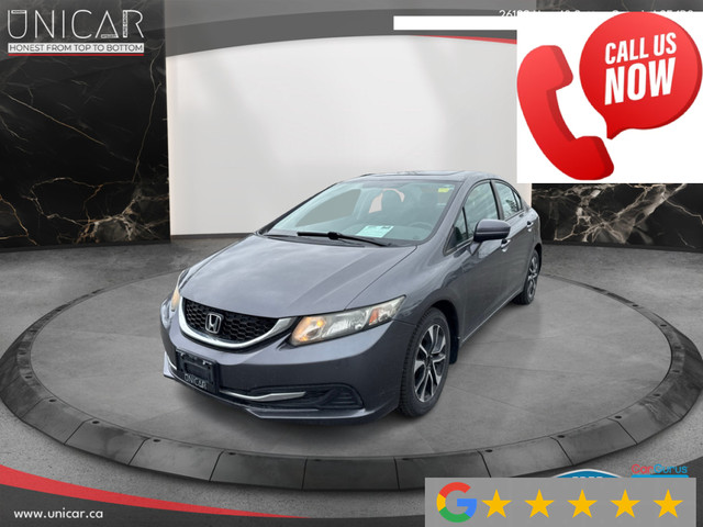 2015 Honda Civic EX Low Kms Sunroof Backup-Cam Blind Spot Cam in Cars & Trucks in Markham / York Region - Image 3
