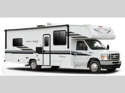 Coachmen Freelander Class C gas Motorhome 26DS highlights: Dual Slides Queen Bed J-lounge Dinette Tw...