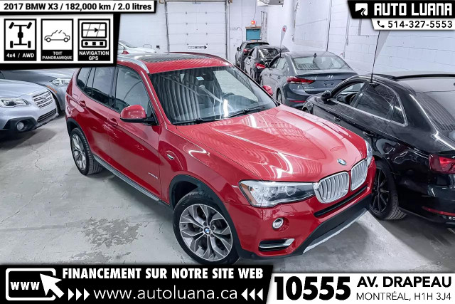 2017 BMW X3 xDrive28i NAVI/TOIT PANO/HUD/CAMERA/ANGLE MORT/MAGS in Cars & Trucks in City of Montréal - Image 2