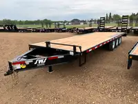 2024 SWS 24' DOW Trailer w/ Stand Up Ramps (3) 7K Axles